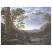 Claude Lorrain: Landscape with Ascanius shooting the stag of Sylvia (w000567)